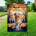 thumbnail image 3 of Mummy Golden Retriever Happy Halloween with Pumpkins Bats Spooky Fun Garden Flag 12x18in Double Sided Goldens Dog Lover Gifts Idea Outdoor Decor - 00019, 3 of 5