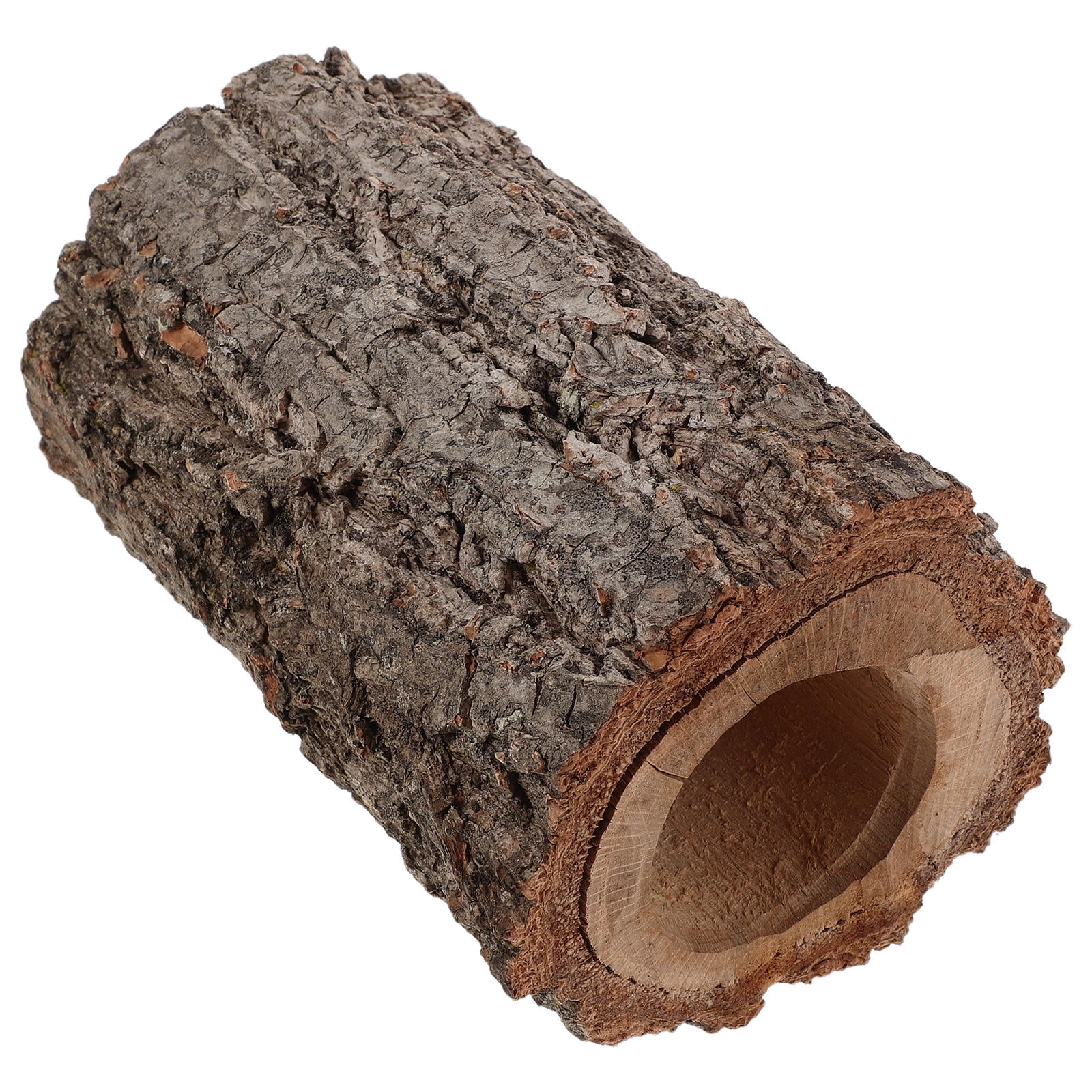 ELAYARD Terrarium Shelter Reptile Cave Hide for Bearded Dragon Gecko and Turtle in Realistic Tree Trunk Style