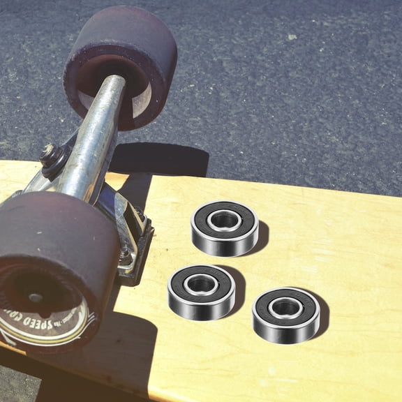 FUTUREORYY Black Carbon Steel Skateboard Bearings, High Durability Universal Bearings for Skate Wheels