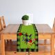 thumbnail image 5 of Camino de mesa navideño de lino verde, mantel feliz, decoraciones de mesa de vacaciones de Navidad, 5 of 5