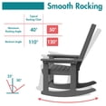 thumbnail image 4 of Hidpriva Outdoor Rocking Chair, Oversized HDPE Weather Resistant Porch Rockers for Outside Deck Balcony Front Backyard, Grey(Set of 2), 4 of 8