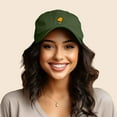 thumbnail image 3 of Dalix Bell Embroidered Cap Cotton Baseball Hat Nautical Womens in Olive, 3 of 5