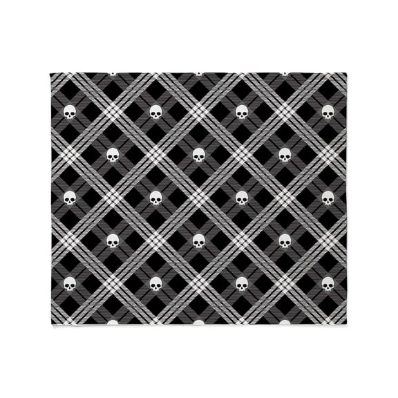 CafePress - Gothic Skull Plaid Throw Blanket - Soft Fleece Throw Blanket, 50"x60" for All Ages
