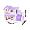 thumbnail image 3 of Wooden Hamster Hideout House, Duplex Villa Design Labyrinth for Small Animals, Multi-Level Cage Decor for Gerbils & Mice, Natural Sleeping Hut, Valentines Day Gift, 1Pack A, 3 of 7