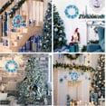 thumbnail image 2 of Sinkoo Sea Glass Wreath - Handmade 8.5 Inch Beach Wreath, Coastal Style Christmas Decor Wreaths for Home Decor, Door, Window, Kitchen Cabinet, Chair and Wall (Blue), 2 of 6