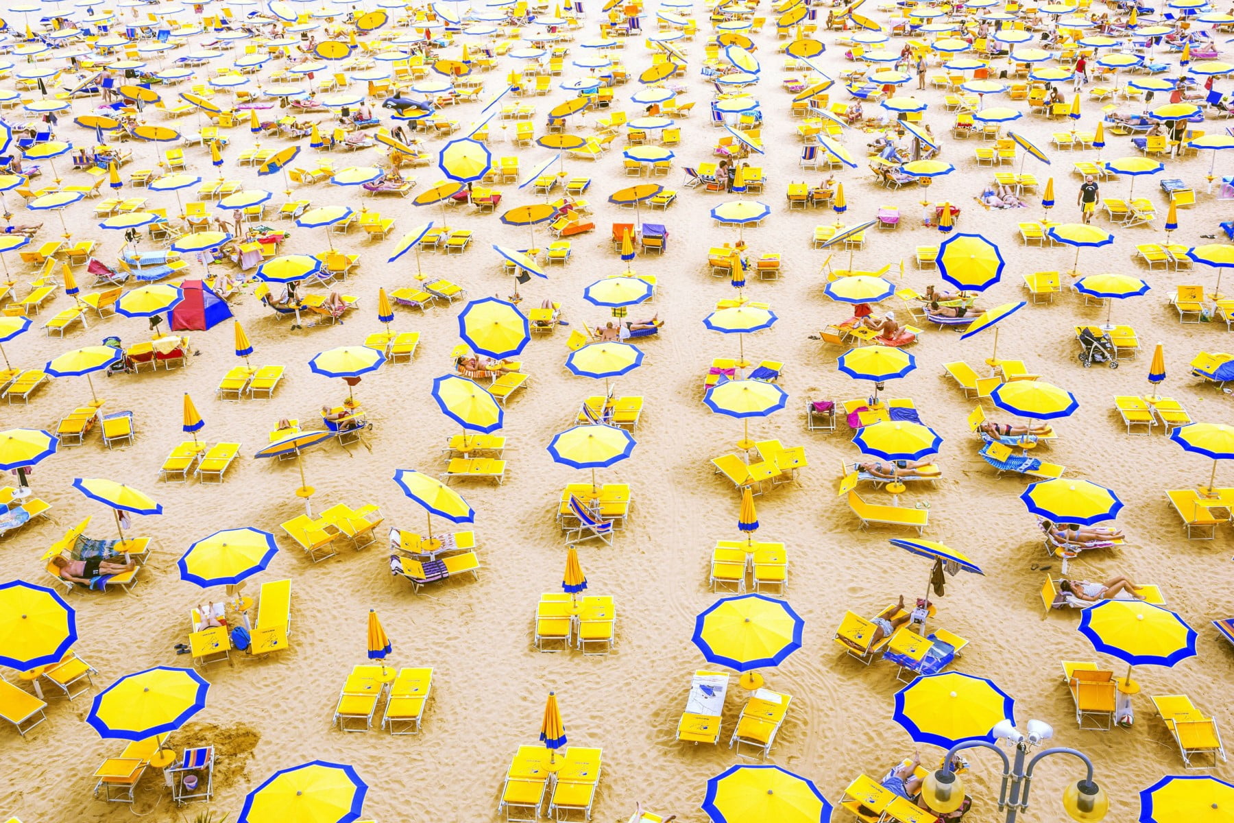 Marmont Hill Yellow Umbrellas Painting Wall Art Print