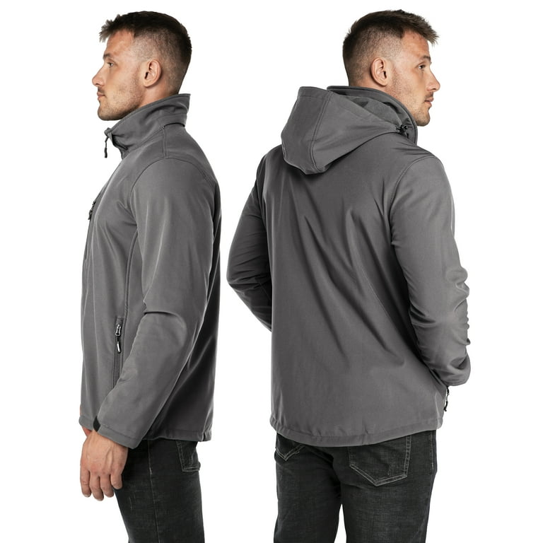 33,000ft Men's Lightweight Softshell Jacket Fleece Lined Hooded