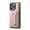Rosegold, variant on Wallet Case for iPhone 15 Pro Max,Compatible with MagSafe for Men Women,Detachable Magnetic Wallet Phone Case with Card Holder,Kickstand,PU Leather Shockproof Anti-fall Phone Case,Black
