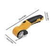 thumbnail image 3 of Cordless Electric Box Cutter, Rechargeable Rotary Fabric Cutter with Safety Lock & LED Light for Cardboard, Leather, Plastic & Crafting, Alloy Steel & ABS, 3 of 8
