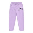 thumbnail image 6 of Hessimy Toddler Boys Girls Spring Summer 2Pcs Crewneck Long Sleeve Sweatshirt Casual Pants Soft Sweatsuit Set(Purple,2-3 Years), 6 of 6