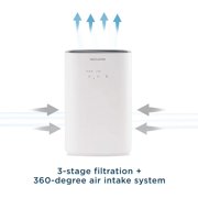 Bionaire True HEPA 360° Air Purifier for Allergens, Pets & Dust, 3