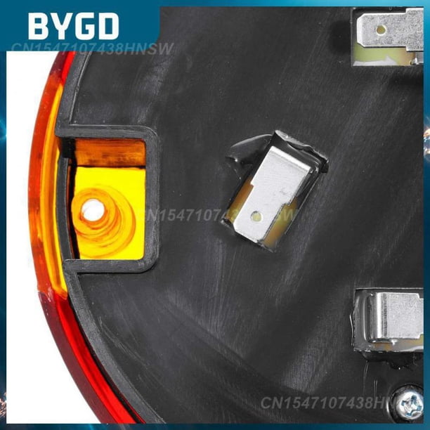 Universal Round Hamburger Lamps 12v 24v Waterproof Super Bright Turn Signal Lamp Rear Brake Light Led Light 20-led Tail Light1pc 24VUnited States He Qiyong unisex