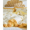 thumbnail image 6 of Move Over Yellow Flowers Bedding Sets Queen Yellow Ruffle Duvet Cover Ruffle Flowers Pattern Microfiber No Filling, 6 of 10