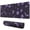 Purple Halloween Ghosts, variant on Long Mouse Pads for Desk,Purple Halloween Black Cats and Pumpkins Desk Mats on Top Of Desks, Desk Mouse Pad Extra Large with 3mm Non-Slip Base and Stitched Edge for Gaming,Office,Work,Home 31.5x11.8in