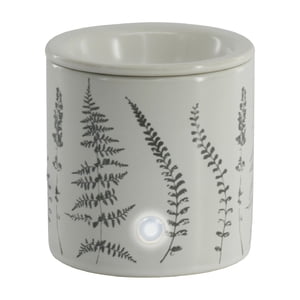 Mainstays Ceramic Botanical Decal Wax Warmer, White
