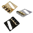 thumbnail image 5 of Telecaster Bridge w/Compensated Brass Saddles & Cut-Down Sides for Fender Tele Guitar Black, 5 of 12