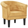 thumbnail image 4 of vidaXL Tub Chair Gold Faux Leather, 4 of 9