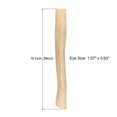 thumbnail image 2 of Uxcell 15 Inch Wood Replacement Handle Curved Replaceable Handle for Axe Hammer Oval Eye Oak Wood, 2 of 5