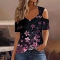 thumbnail image 2 of Women Casual Tops Cotton Animal Print Blouses for Women Big Tshirts to Wear With Leggings, 2 of 5