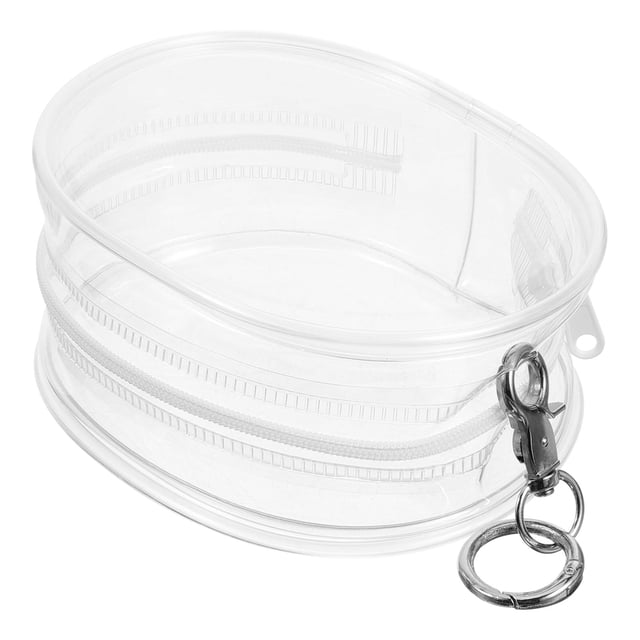 Bolsa expositora de figuras Alasum transparente con llavero de 10 cm portátil