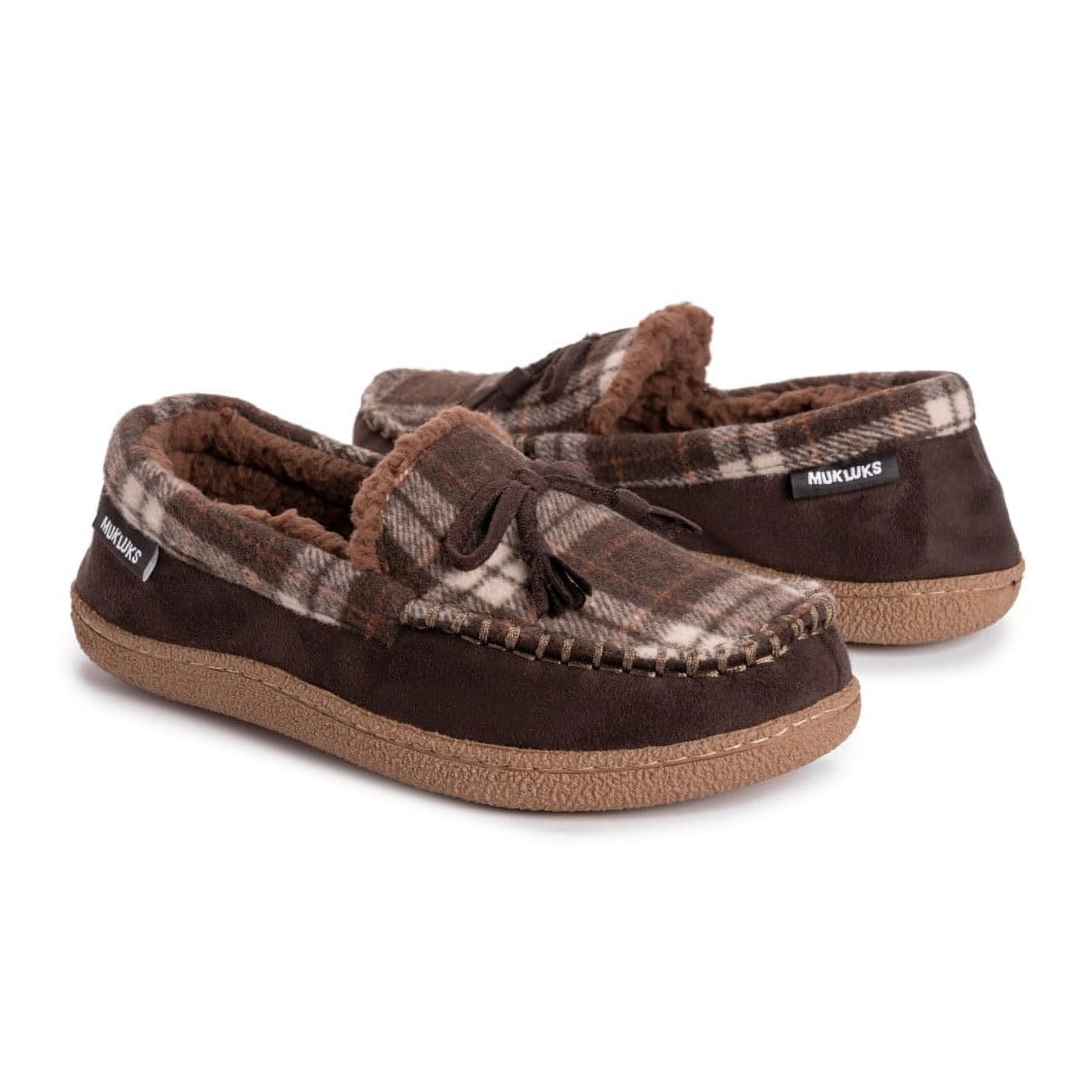 MUK LUKS Men's Tanver Slipper-Dark Brown 9