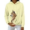 thumbnail image 6 of GrmtClth Unisex Cat Dog Pouch Hoodie Oversized Carry Pouch Puppy Holder Hoodies Comfort Soft Carrier Pullover Sweatshirt with Pet Pocket Beige S, 6 of 7