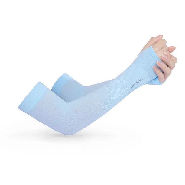 Manga de hielo de seda fina para hombres y mujeres, protección solar, para montar al aire libre, protección UV, manga de hielo fina de seda fina para verano