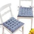 thumbnail image 2 of Collections Etc Gingham Plaid Patterned Dining Chair Pads - Set of 2, 2 of 5