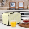 thumbnail image 6 of Xecao Lemon Yellow Checkboard Print 2 Slice Toaster Cover with Pockets, Small Appliance Cover, Dust and Fingerprint Protection, Machine Washable, 6 of 7