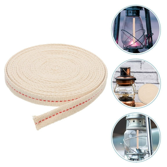 SEWACC Cotton Oil Lamp Wicks White 1 Roll For Lighting And Diy Candles
