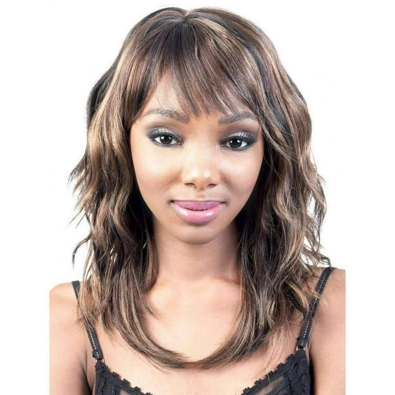 Flirt Long Length Wavy Synthetic Wig Motown Tress African American Wigs