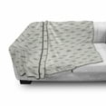 thumbnail image 3 of Fish Soft Flannel Fleece Throw Blanket, Minimalist Art Repeating Fish Bones and Skeletons Ocean Animal Biology Theme, Cozy Plush for Indoor and Outdoor Use, 50" x 60", Black and Coconut, by Ambesonne, 3 of 6