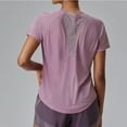thumbnail image 3 of FAHXNVB Women's Short Sleeve T-Shirt Moisture Wicking Gym Workout Athletic Running Tees Tops Summer Casual Crew Neck Quick Dry Shirts, 3 of 5