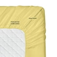 thumbnail image 2 of Clara Clark Premier 1800 Collection Bed Sheet Set with Extra Pillowcases Wrinkle, Fade & Stain Resistant, Full, Mellow Yellow, 2 of 4