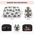 thumbnail image 2 of Cute Glasses Husky Funny Makeup Bag, Leather Waterproof Travel Toiletry Bag, Large Capacity Cosmetic Bag Make up Bags Organizer fro Travel Size Toiletries Women Girls, 2 of 4