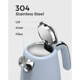 thumbnail image 4 of LONGDEEM Electric Tea Kettle, 1.7L/1500W, Thermometer, Auto Shut-Off, Boil-Dry Protection, Blue, 4 of 8