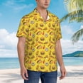 thumbnail image 3 of Disketp Fast Food 1 Hawaiian Shirts for Men,Mens Casual Short Sleeve Button Down Shirts Beach Shirt,Large, 3 of 7