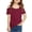 Red, variant on Mercatoo Girls Cold Shoulder T-Shirt Hollow Out Eyelet Tunic Blouse Tween Girls Trendy Going Out Blouses Cute T-Shirt Summer Tops