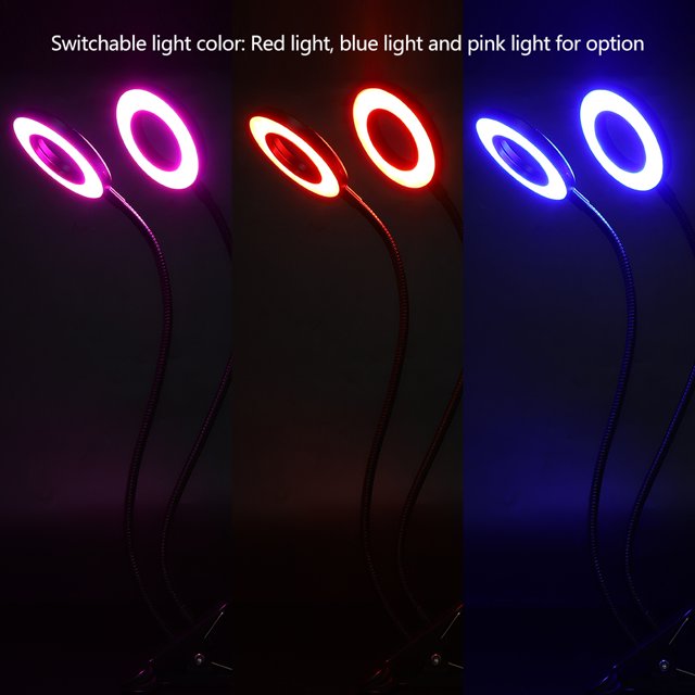 Lámpara de crecimiento de la planta de la cabeza USB LED Luz de crecimiento de la planta Lámpara de crecimiento de la planta de doble cabezal Lámpara de crecimiento de la ANGGREK Otros