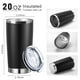 thumbnail image 2 of Paquete de 36 vasos Sieral de acero inoxidable de 600 ml, color negro, 2 of 7
