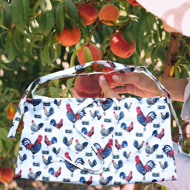 Delantal de recolección de jardín Bolsa de forraje multifunción para hombres Mujeres Delantal de recolección de Cesta Bolsa de Gallo multicolor CUTICAT delantal de recolección