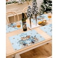 thumbnail image 3 of Christmas Placemats Set of 6, Gingerbread Man Place Mats Hot Cocoa Cookie Blue Hello Winter Placemat Table Decoration for Kitchen Table Dinner Xmas Holiday Party Home Decor Indoor Outdoor 13x19 Inch, 3 of 9