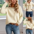 thumbnail image 2 of Women's Pullover Sweater with Elegant Bow Back Detail, Long Sleeve Soft Knit Top, Loose Fit Casual Comfortable Tunic for Fall Winter, 2 of 9