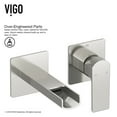 thumbnail image 4 of VIGO Atticus Single Handle Wall Mount Bathroom Faucet in Brushed Nickel, 4 of 9