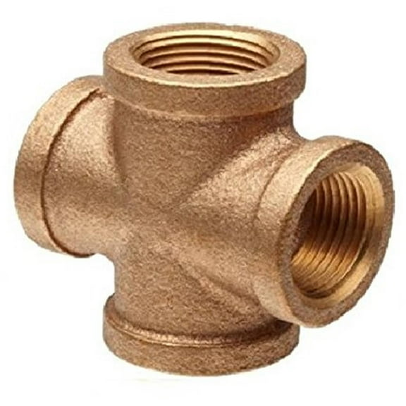 Supply Giant BRCR0012-NL 1/2" Brass Cross, Lead Free