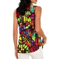 thumbnail image 5 of LYEAA Floral Tank Tops for Women Sleeveless Crewneck Loose Tunic Shirts Print Summer Pullover Tees Casual Clothes, 5 of 6
