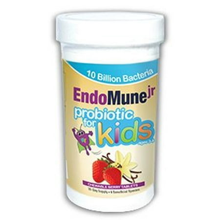 EndoMune Advanced Junior Probiotic (Chewable)-Only GI Doc Developed Probiotic Supplement - 30 Days of Doses in Every Bottle - Gluten and Dairy Free - Improve Child's Digestive Health with 4