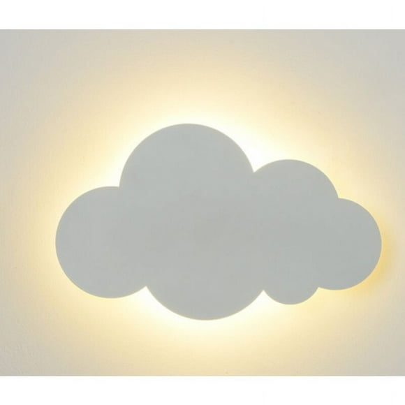Cloud LED Ceiling Lamp, Cute Style for Kids Room, Decorative Wall Lighting For Living Room, Hotel, Cafe (25x16CM, White)