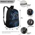 thumbnail image 5 of Uourmeti Cyber Dinosaur Print School Backpack, Lightweight Daily Backpack 17 Inch Smooth Zipper Polyester Backpack for Travel Daily Use, 5 of 6