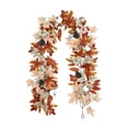 thumbnail image 3 of AuroraX Halloween Maple Leaf Vines Artificial Fall Garland Decoration Cute Autumn Farmhouse Hanging Thanksgiving Decorations, 3 of 7
